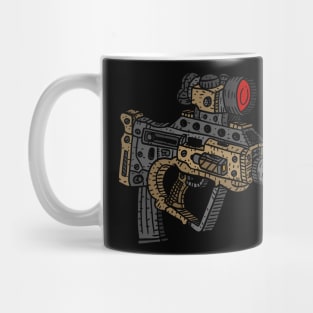 bullpup combat rifle, gun art. Mug